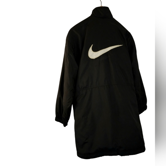 Vintage x 90s Nike Swoosh Embroidery BIG BACK LOGO Long Coat - Picture 9 of 10